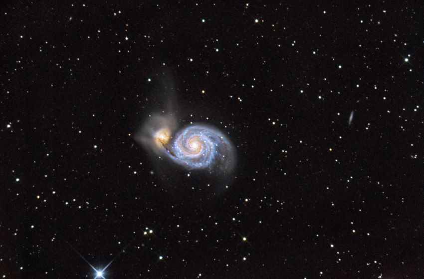 Whirlpool-Galaxie (M 51) — Astrofoto aufgenommen im Allgäu von Merlin Gail